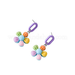 Acrylic Stud Dangle Earrings&nbsp;WG8B58E-01