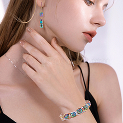 30Pcs Rack Plating Rainbow Color Alloy Beads&nbsp;PALLOY-NB0003-89