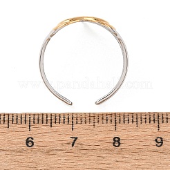 304 Stainless Steel Open Cuff Rings for Women&nbsp;RJEW-K321-01A