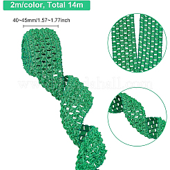 7 Bundles 7 Colors Elastic Crochet Headband Ribbon&nbsp;WCOR-BC0001-02A