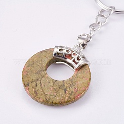Natural Unakite Keychain&nbsp;KEYC-P041-D20