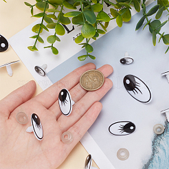 120 Sets 3 Styles Plastic Craft Safety Eyes&nbsp;DIY-GO0001-10
