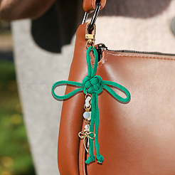 4Pcs Polyester & Spandex Cord and Acrylic and Alloy Pendant Decorations&nbsp;HJEW-FH00245