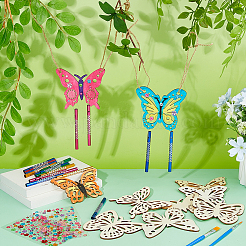 DIY Butterfly Wind Chime Making Kits&nbsp;DIY-FH0010-12