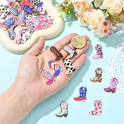 24Pcs 12 Styles Printed Alloy Pendants&nbsp;FIND-YW0011-34