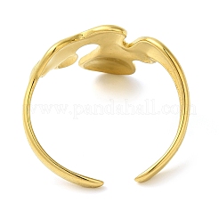 304 Stainless Steel Open Cuff Rings for Women&nbsp;LS-RJEW-Z043-02G