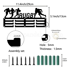 Sports Theme Iron Medal Hanger Holder Display Wall Rack&nbsp;ODIS-WH0055-234