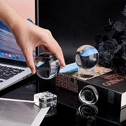 3Pcs 3 Style Glass Crystal Sphere Display Stand&nbsp;DJEW-FG0001-29
