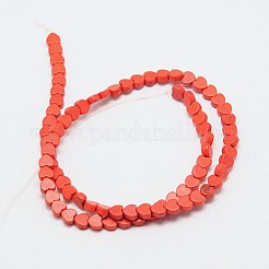 Dyed Synthetical Turquoise Heart Bead Strand&nbsp;G-P083-88