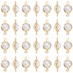40Pcs Brass ABS Imitation Pearl Connector Charms&nbsp;KK-BBC0028-37
