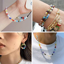 3 Strands 3 Styles Handmade Millefiori Glass Round Bead Strands&nbsp;LAMP-TA0002-68