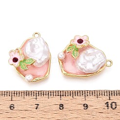 Brass Enamel Pendants&nbsp;KK-SZC0005-10B-G