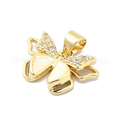 Brass Micro Pave Clear Cubic Zirconia Pendants&nbsp;KK-A221-16B-G