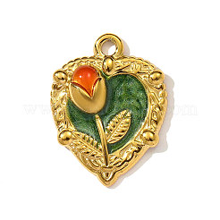 304 Stainless Steel Enamel Pendants&nbsp;STAS-OY003-16G