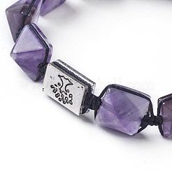 Natural Amethyst Braided Bead Bracelets&nbsp;BJEW-I273-J01