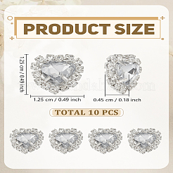 10Pcs Brass & Acrylic Sew On Rhinestone&nbsp;FIND-LP0007-23