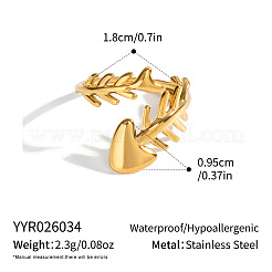 304 Stainless Steel Open Cuff Rings for Women&nbsp;BY6397