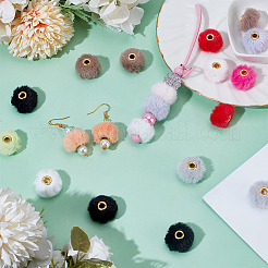 96Pcs 12 Colors Velvet Imitation Rabbit Fur European Beads&nbsp;FIND-SC0013-79
