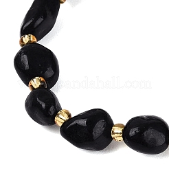 Natural Obsidian Beaded Bracelets for Women&nbsp;G-P563-07P-14