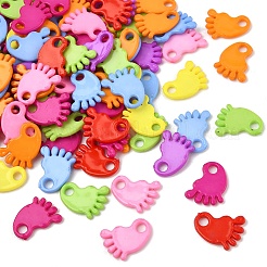 100Pcs Baby Shower Ornaments Acrylic Baby Feet Pendants&nbsp;MACR-YW0004-07