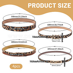 4Pcs 4 Styles PU Leather Hat Bands&nbsp;DIY-CA0007-96