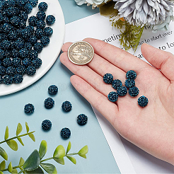 100Pcs Pave Disco Ball Beads&nbsp;RB-PH0001-25E