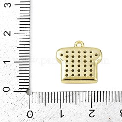 Brass Micro Pave Clear Cubic Zirconia Charms&nbsp;LS-KK-L238-18G