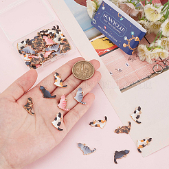 36Pcs 6 Colors Alloy Enamel Pendants&nbsp;ENAM-SC0005-48