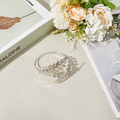 1Pc Leaf Alloy Arm Cuff Bangles for Women&nbsp;AJEW-CY0001-33P
