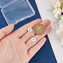 2Pcs 925 Sterling Silver Hollow Flat Round Charms with Jump Rings&nbsp;STER-PH0002-83B