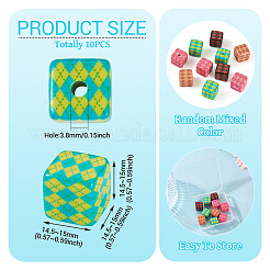 Printed Opaque  Acrylic Beads&nbsp;MACR-TA0002-42