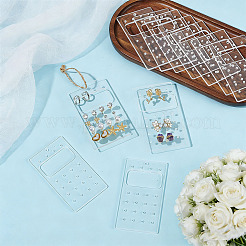 Acrylic Stud Earring Organizer Display Cards&nbsp;CDIS-WH0020-40B-03
