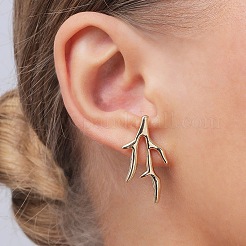 Coral Shape Alloy Dangle Stud Earrings&nbsp;FS-WG5BDD1-01