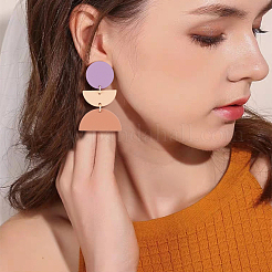 4 Pairs 4 Style Polymer Clay Dangle Stud Earrings with 316 Surgical Stainless Steel Pins&nbsp;EJEW-AN0004-27
