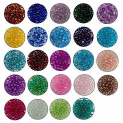 24 Colors Spray Painted Crackle Glass Beads&nbsp;CCG-JQ0001-03-8mm