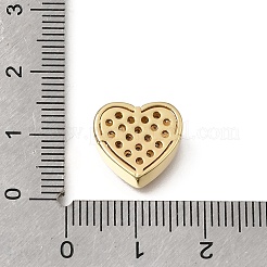 Valentine's Day Brass Micro Pave Clear Cubic Zirconia Beads&nbsp;KK-K427-30G