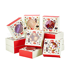 Animal Printed Cardboard Paper Handmade Soap Packaging Boxes with Round Visible Window&nbsp;CON-WH0086-178A