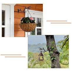 Retro Cast Iron Wall-mounted Branch Shape Hook&nbsp;AJEW-WH0817-020