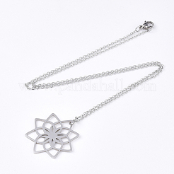 Non-Tarnish 201 Stainless Steel Pendant Necklaces&nbsp;NJEW-T009-JN064-1-45