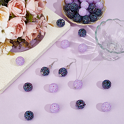 40Pcs 2 Colors AB-Color Resin Rhinestone Beads&nbsp;RESI-PA0001-28