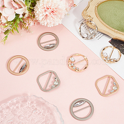 6Pcs 6 Styles Alloy Rhinestone Buckles&nbsp;AJEW-GF0011-34