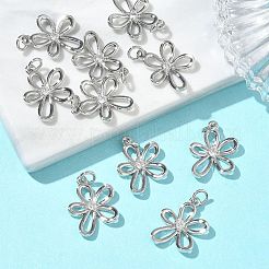 SHEGRACE Brass Micro Pave Clear Cubic Zirconia Pendants&nbsp;XGRQ3P283-630P