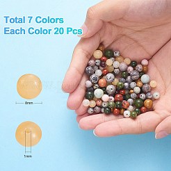 140Pcs 7 Style Natural Gemstone Beads&nbsp;G-SZ0001-99A