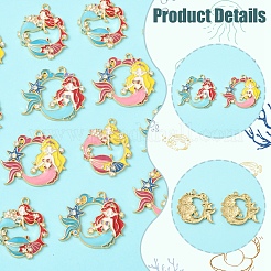 16Pcs 4 Styles Alloy Enamel Pendants&nbsp;ENAM-FS0002-24