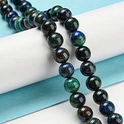 Natural Azurite Beads Strands&nbsp;G-P503-8MM-09