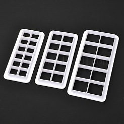 3 Sizes Square Food Grade Plastic Cookie Cutters Sets&nbsp;DIY-L057-12
