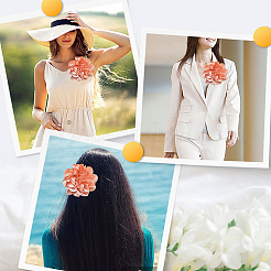 1Pc Polyester Brooches&nbsp;JEWB-CN0001-07E