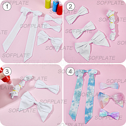 12Pcs 4 Styles Cotton Aligator Hair Clips&nbsp;PHAR-SP0001-26