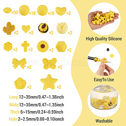 92Pcs Transparent Silicone Focal Beads&nbsp;SIL-TA0002-85B