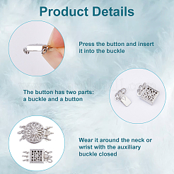 4Pcs 4 Styles Brass Box Clasps&nbsp;KK-HS0015-76B